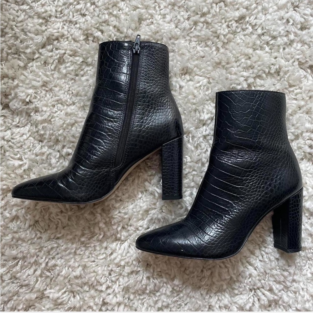 Matisse Black Ankle Boots with Chunky Heel